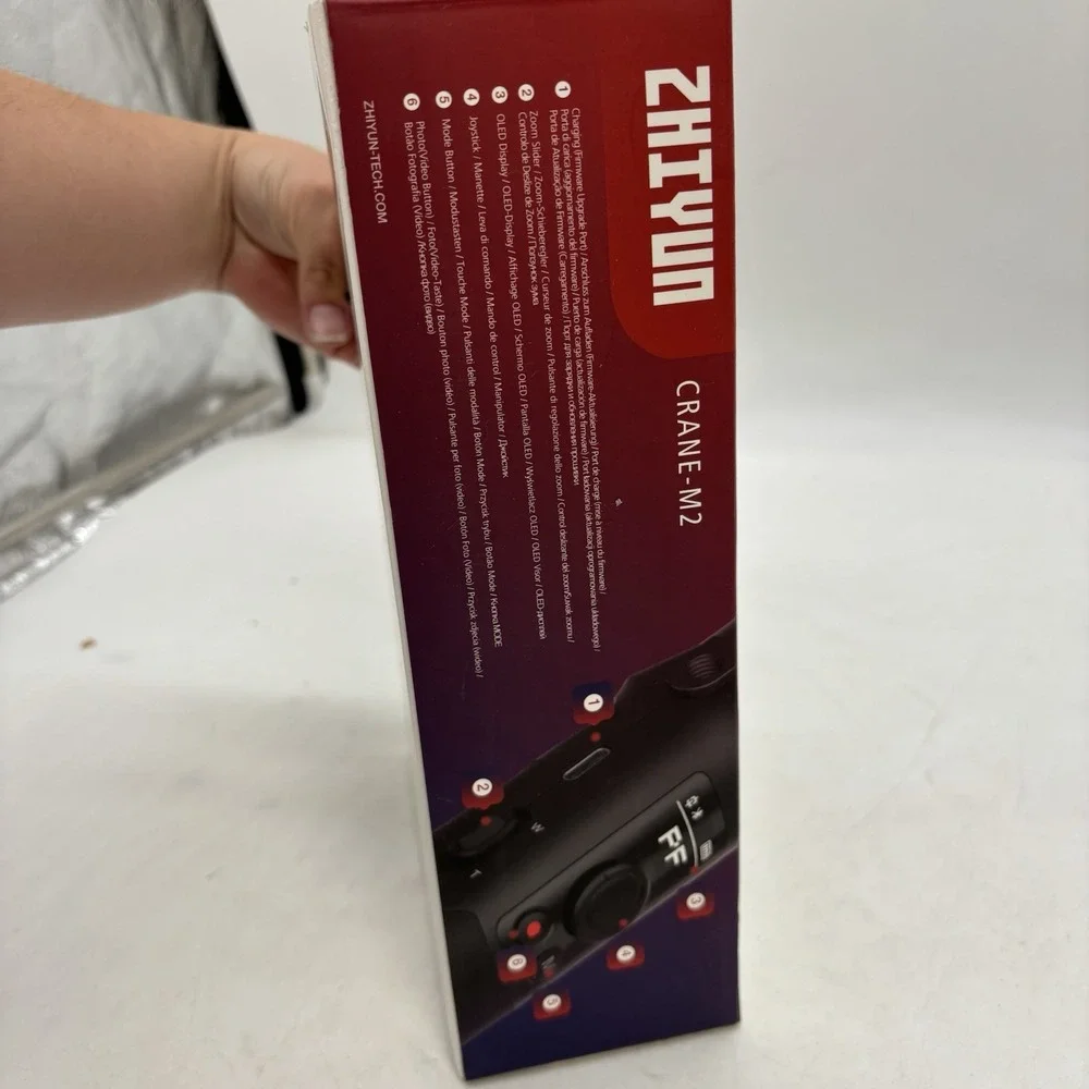 Zhiyun Crane-M2 Gimbal Stabilizer for Camera Smartphone, 360° Rotation, OLED